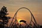 blue fire: blue fire mit Sonnenuntergang